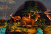 Magic Lantern Slide Ernst Plank 1800s Glass 2 ⅝ x 8 ⅝" Forest Animals Night V13
