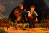 Magic Lantern Slide Ernst Plank 1800s Glass 2 ⅝ x 8 ⅝" Forest Hunting Scene V19