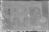 Antique 4x6 Glass Plate Negative 3 People in Their Home (V3797)
