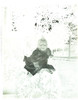 Antique 4x5 Glass Plate Negative Portrait of a Young Child in a Garden (V4425)