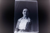 Antique 5x7 Inch Plate Glass Negative Of A Portrait Of A Woman Dressed Fancy V36