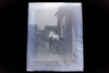 Antique 5x4 Inch Plate Glass Negative Of A Portrait Of A Couple Outside V31