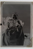 Antique 5x7 Glass Plate Negative Baby In Fancy Dress E19