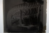 Antique 5x7 Glass Plate Negative Baby Standing On Chair Dressed Fancy E10