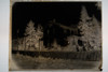 Antique 6x8 Glass Plate Negative Family Posing Outside Of House E17