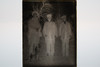 Antique 4x5 Inch Plate Glass Negative Of Three Men With A Dog E10