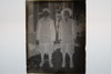 Antique 4x5 Inch Plate Glass Negative Of Two Young Boys Posing Outside E12