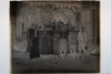 Antique 4x5 Inch Plate Glass Negative Of A Group Of People Outside E15