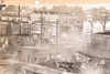 1940's Fireman Photo Philadelphia 13 1/2 x 11 1/4 Row Home Fire Folsom St V35
