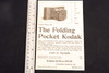 Antique Circa 1900 Folding Pocket Kodak Camera Magazine Advertising 5 1/4 x 8''
