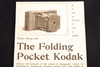 Antique Circa 1900 Folding Pocket Kodak Camera Magazine Advertising 5 1/4 x 8''