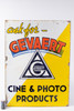 Antique Porcelain Sign Gevaert Camera Store Advertising 24 X 18 Inches RARE