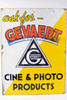 Antique Porcelain Sign Gevaert Camera Store Advertising 24 X 18 Inches RARE