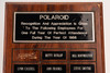 Polaroid 1986 Perfect Attendance Wooden Office Lobby Plaque Vintage V26