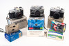 Lot of 6 Vintage Plastic 35mm Film Cameras in Original Boxes LOOK V28