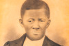 Late 1800s Crayon Enlargement Solar Portrait of African American Gentleman 14x17