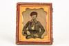 Ambrotype of Young Gentleman in 1/6 Plate Wood Composite Union Case V28