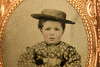 Ambrotype of Young Child in Fine Dress 1/9 Plate Wood Composite Union Case V20