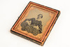 Ruby Ambrotype of Woman in 1/6 Plate Wood Composite Union Case V21