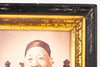 Antique Wood Picture Frame 12x14 with Print of OId Asian Man V27