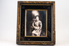 Antique Wood Picture Frame 13½x15½ with Print of Asian Woman V20