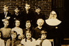 1900s 8x10'' Mounted Gelatin Silver Print - Grade School Glass Portrait V21