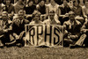 1900s 20x10'' Mounted Gelatin Silver Print - Panorama of RPHS Class of1925 V26