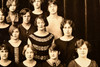 1920-30s 15x9¼'' Gelatin Silver Print - Sorority Group Photo New York V22