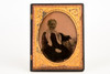 Ambrotype of Woman in Half a AP Critchlow & Co. Molded 1/2 Plate Union Case V25