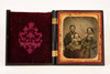 Ambrotype - Young Family in 1/6 Plate Littlefield Molded Union Case V26