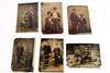 Tintype lot of 6 Antique Photos Featuring Pairs of Victorian Gentlemen V24