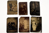 Tintype lot of 6 Antique Photos Featuring Victorian Man Woman Couples V20