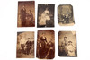 Tintype lot of 6 Antique Photos Featuring Sets of Victorian Siblings V20