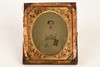 Tintype - Young Woman in Half 1/6 Plate Wood Composite Union Case V27