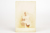 1889 Cabinet Card 6.5 x 4.25'' Albumen Photo w Fancy Back - Sharp Focus Baby V28