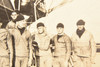 1920s 7 x 4½'' Gelatin Silver Photo - Flight School Pilots & Ground Crew V20
