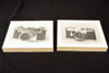 Lot of 2 Vintage 8x10 Black & White Framed Photos of Leica Contax Cameras V22