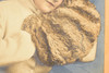 1903 Mounted Hand Colored Print 9¾x11'' - Woman in Jacket with Fur Muff V24