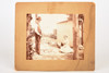 1880s Mounted Albumen Print 6¼ x5⅜'' - Husband & Wife with Chickens V23