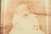 1890s Framed 4x5⅝" Albumen Print - Infant in Christening Gown V22