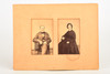 1870s Mounted Albumen Print 8¼ x6¼'' - Portraits of Husband & Wife V23