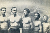 1910s 5½ x 3½ RPPC Photo Vardarski Yunak Gymnastics Society Skopje Bulgaria V29