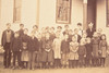 Late 1800s Mounted Albumen Print 9 x7'' - Class Photo One Room Schoolhouse V22