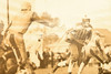 1930s 8.5 x 5.5'' B & W Gelatin Silver Photo - American Football Action Shot V25