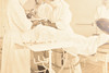 1940s 9 x 6½'' Gelatin Silver Photo - Doctors & Nurses in Operating Room V25