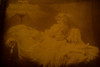 Late 1800s Framed 11x9" Albumen Print - Sepia Toned Mother & Infant V24