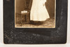 1890s Mounted Albumen Print 6 x 8'' - Portrait of Young Lady in White V23