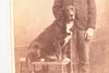 1880s Cabinet Card Albumen Photo 4¼x6½ - Young Gentleman & His Dog V29