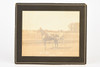 1920s Mounted Silver Gelatin Print 6¼x5⅜'' - Harness Racing Horse Little Boy V22