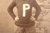 1890s Mounted Albumen Print 6x8'' - American Football Player Pittsfield NH V24